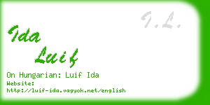 ida luif business card